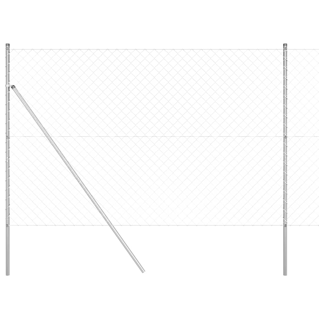 Poste para valla Vidaxl plateado 10 x 1,5 m (malla 60 x 60 mm) acero