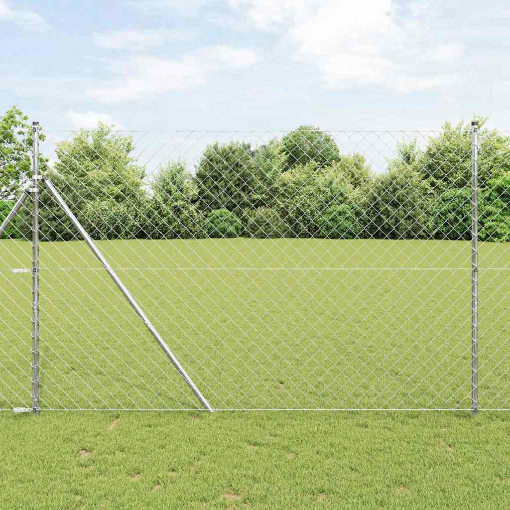 Poste para valla Vidaxl plateado 10 x 1,6 m (malla 60 x 60 mm) acero
