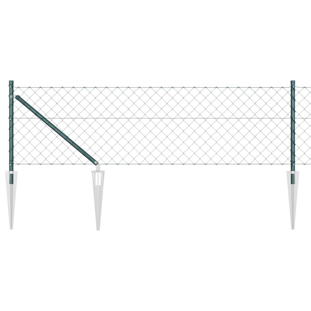 Poste para valla Vidaxl verde 10 x 0,8 m (malla 40 x 40 mm)