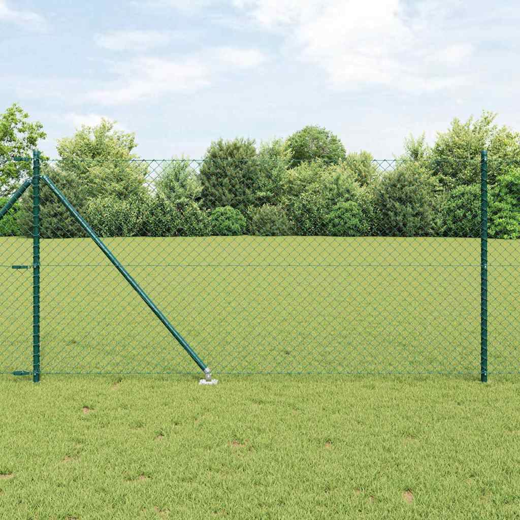 Poste para valla vidaxl verde 10 x 1 m (malla 40 x 40 mm) acero y PVC