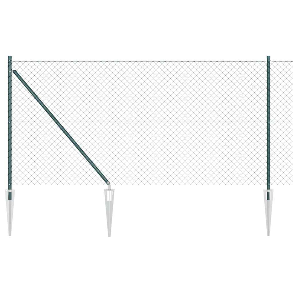 Poste para valla vidaxl verde 10 x 1 m (malla 40 x 40 mm) acero y PVC