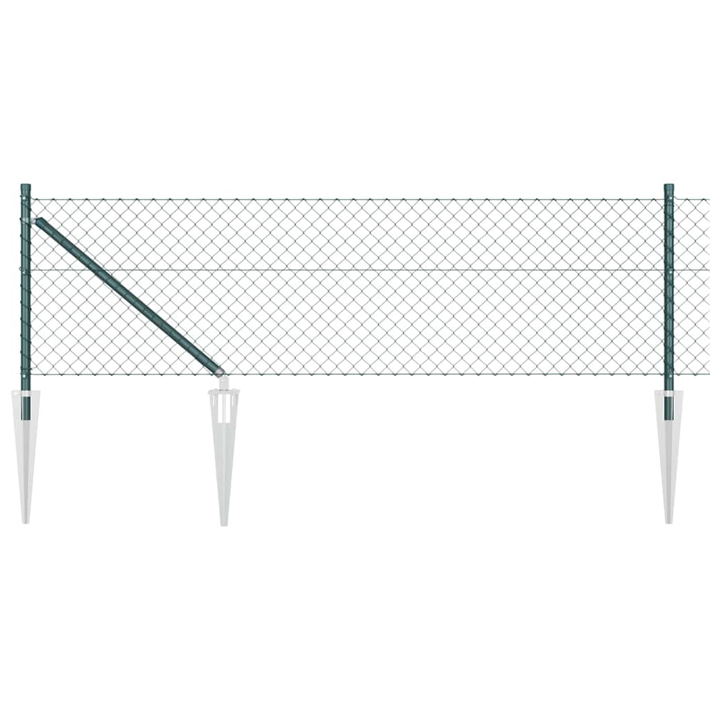 Poste para valla Vidaxl verde 10 x 0,4 m (malla 60 x 60 mm)
