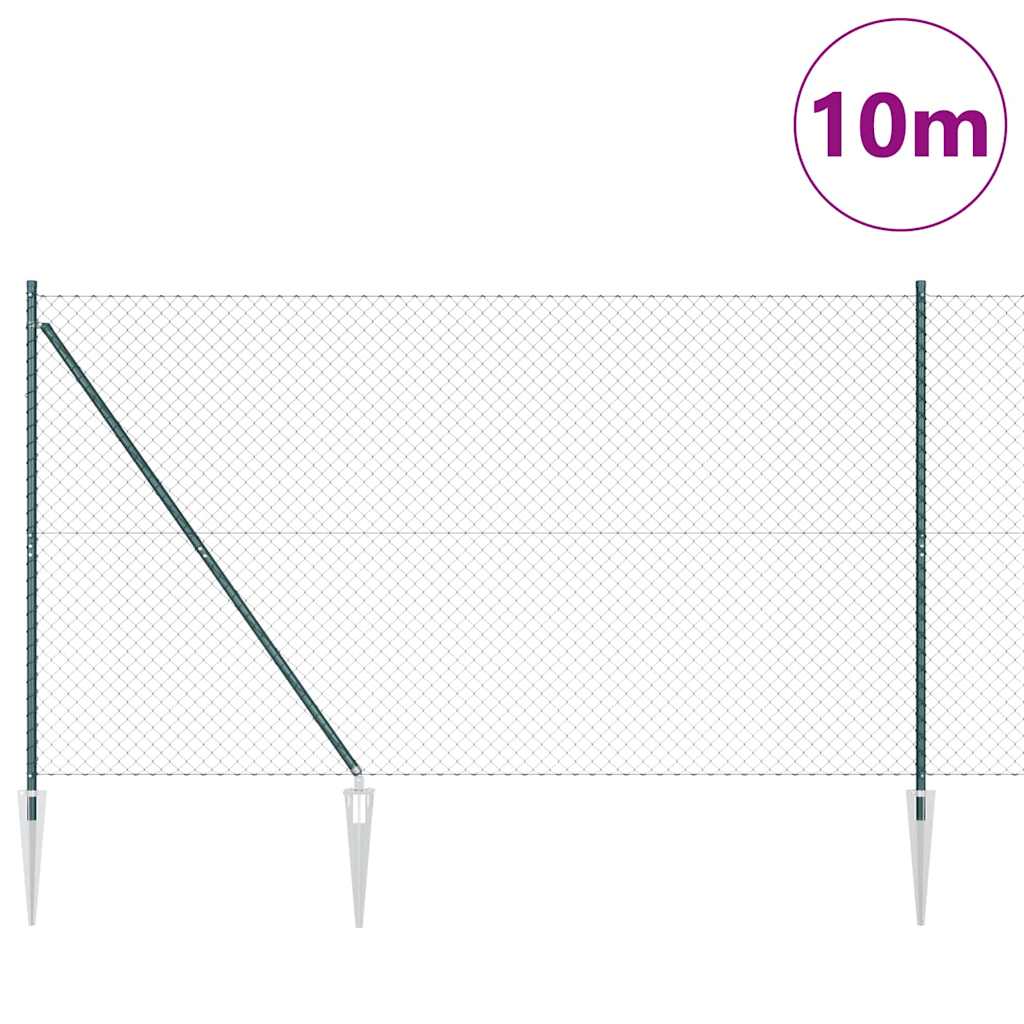 Poste para valla Vidaxl verde 10 x 1,5 m (malla 60 x 60 mm)