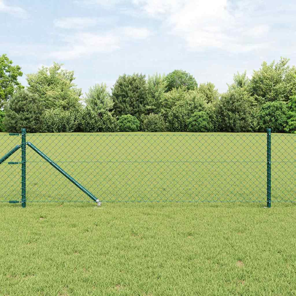 Poste para valla Vidaxl verde 25 x 0,4 m (malla 60 x 60 mm)