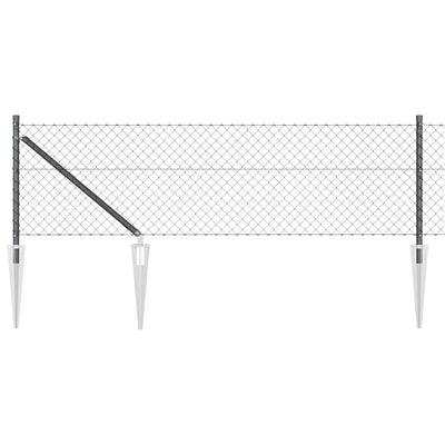 Vidaxl afrasteringspaal grijs 10 x 0,6 m (40 x 40 mm gaas)