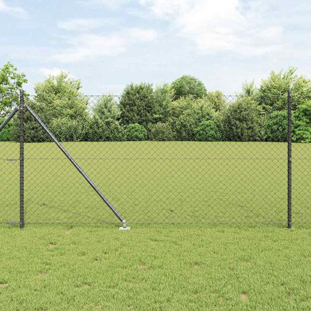 Poste para valla vidaxl gris 10 x 1 m (malla 40 x 40 mm) acero y PVC
