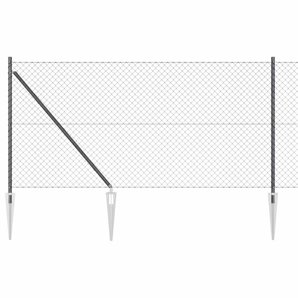 Poste para valla vidaxl gris 10 x 1 m (malla 40 x 40 mm) acero y PVC
