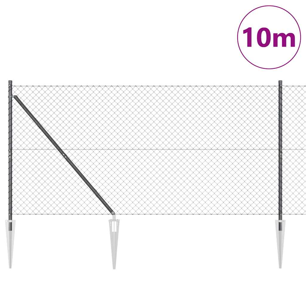 Poste para valla Vidaxl gris 10 x 1,2 m (malla 40 x 40 mm)