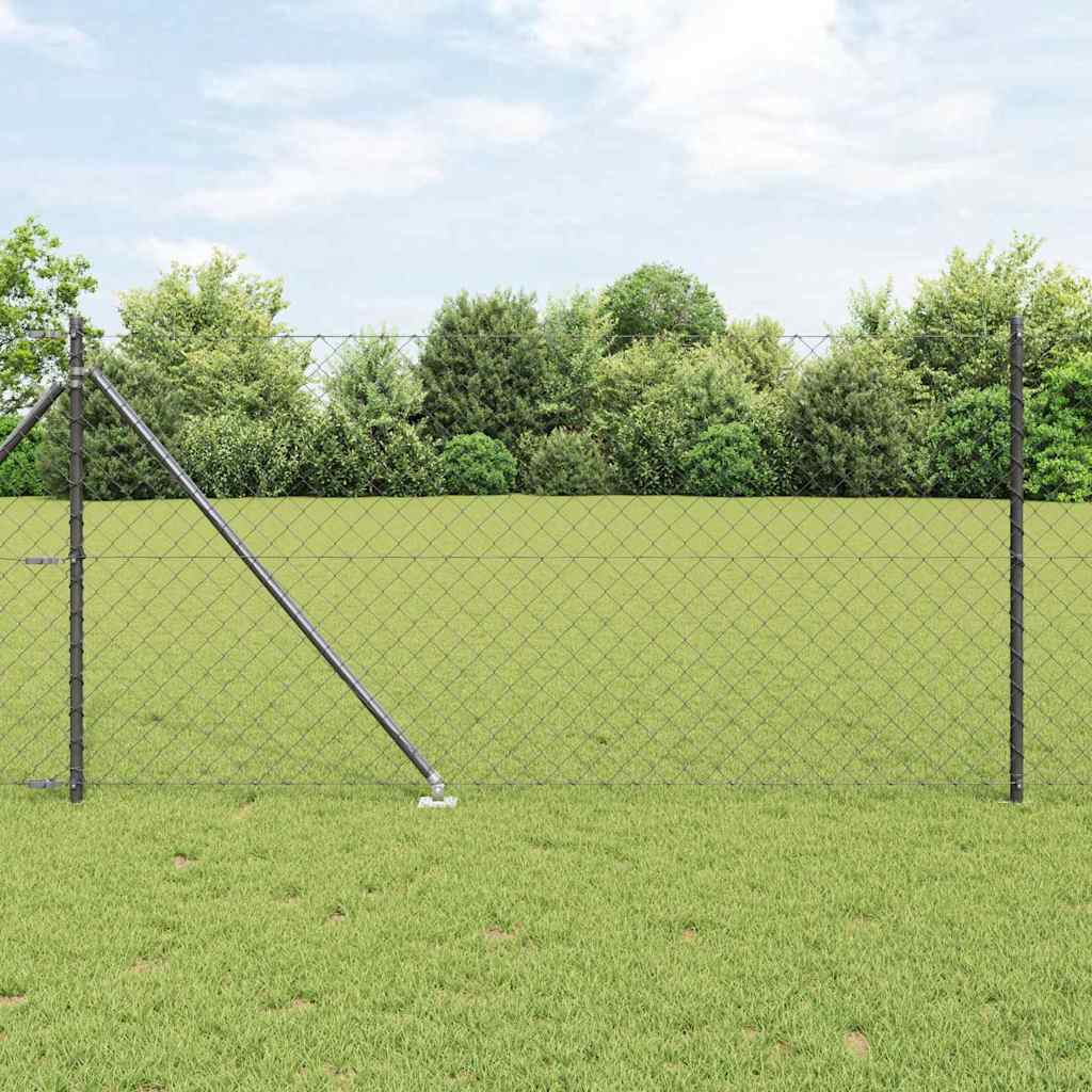 Poste para valla vidaxl gris 10 x 1 m (malla 60 x 60 mm) acero y PVC