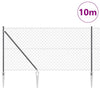 Vidaxl afrasteringspaal grijs 10 x 1,2 m (60 x 60 mm gaas)