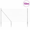 Vidaxl afrasteringspaal zilver 10 x 1 m (40 x 40 mm gaas) staal