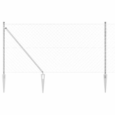 Paletto per recinzione Vidaxl argento 10 x 1,4 m (maglia 60 x 60 mm) in acciaio
