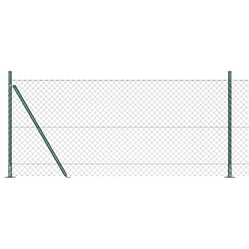 Poste para valla Vidaxl verde 10 x 0,8 m (malla 40 x 40 mm)