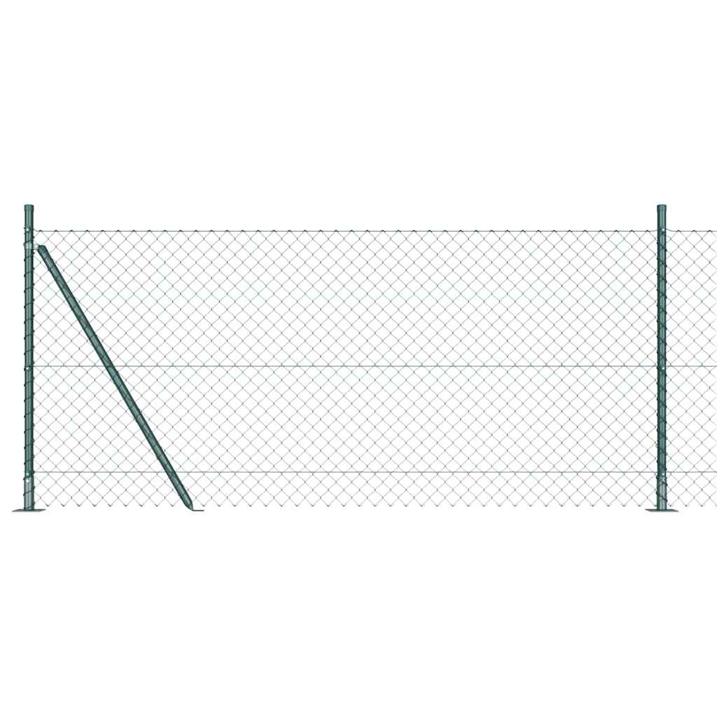 Poste para valla vidaxl verde 10 x 1 m (malla 40 x 40 mm) acero y PVC