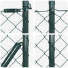 Vidaxl afrasteringspaal groen 10 x 1 m (60 x 60 mm gaas) staal en pvc