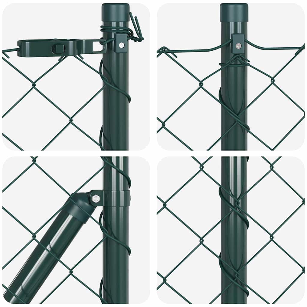 Poste para valla vidaxl verde 10 x 1 m (malla 60 x 60 mm) acero y PVC