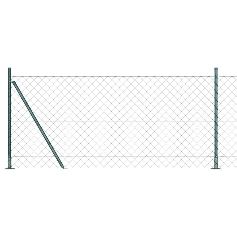 Vidaxl afrasteringspaal groen 10 x 1 m (60 x 60 mm gaas) staal en pvc