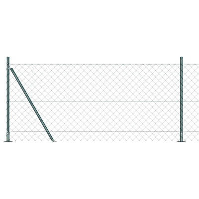 Vidaxl afrasteringspaal groen 10 x 1 m (60 x 60 mm gaas) staal en pvc