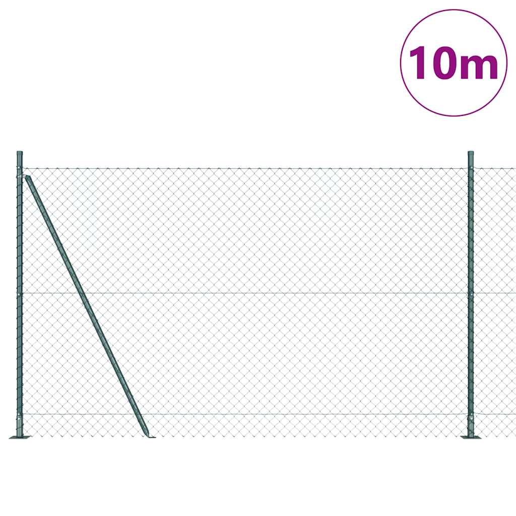 Poste para valla Vidaxl verde 10 x 1,4 m (malla 60 x 60 mm)
