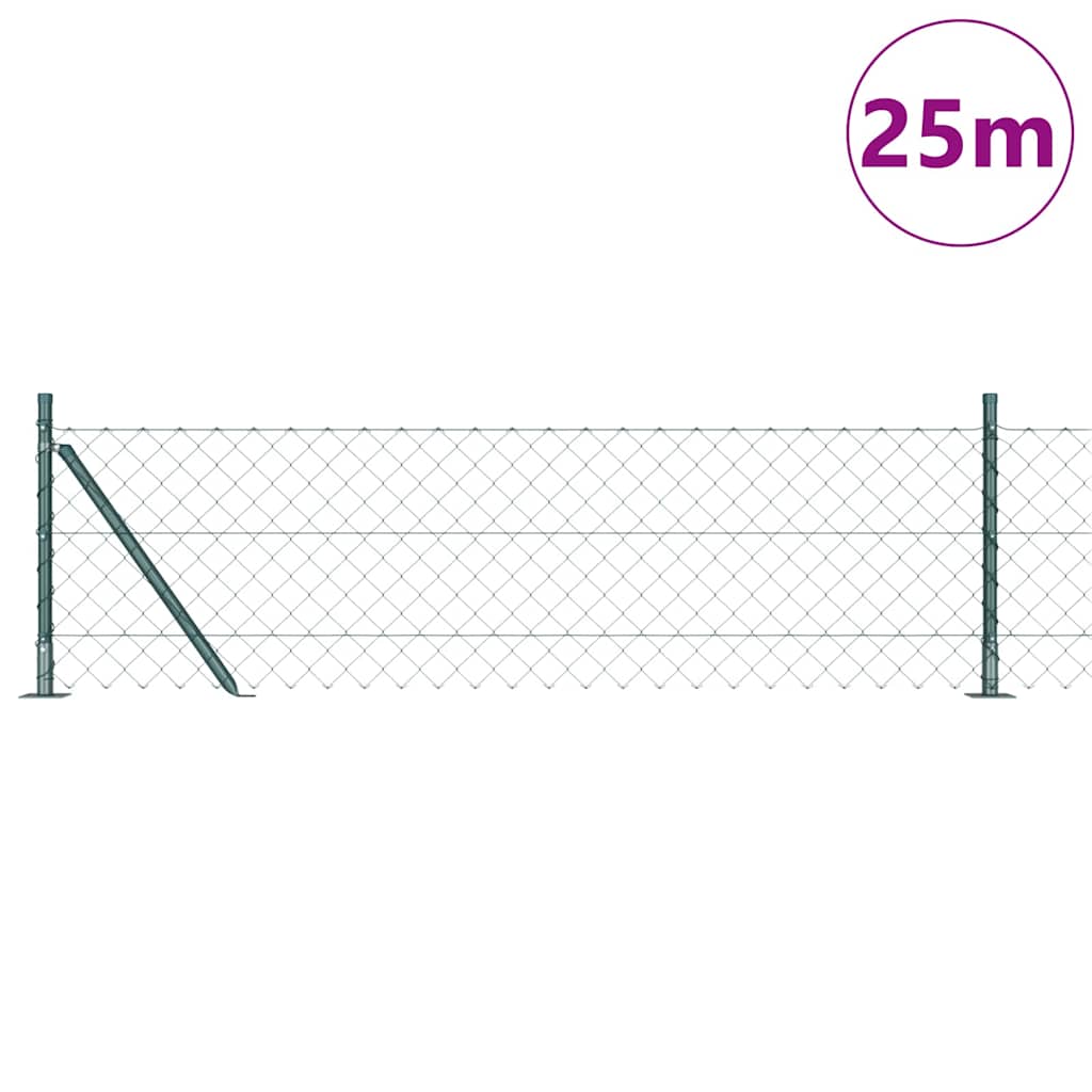 Poste para valla Vidaxl verde 25 x 0,4 m (malla 60 x 60 mm)