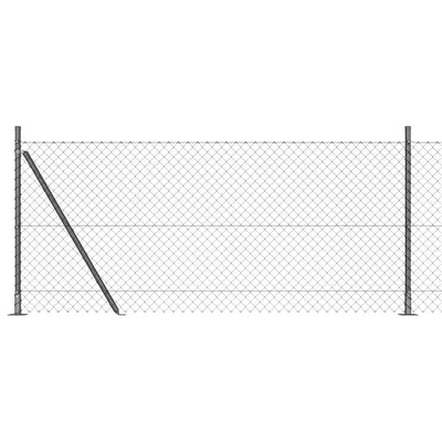 Vidaxl afrasteringspaal grijs 10 x 0,8 m (40 x 40 mm gaas)