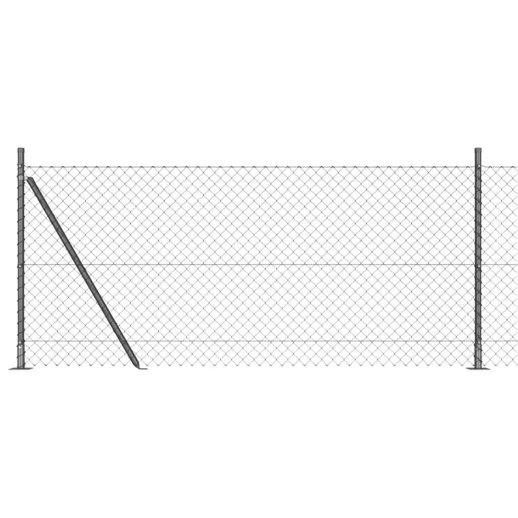 Poste para valla vidaxl gris 10 x 1 m (malla 40 x 40 mm) acero y PVC