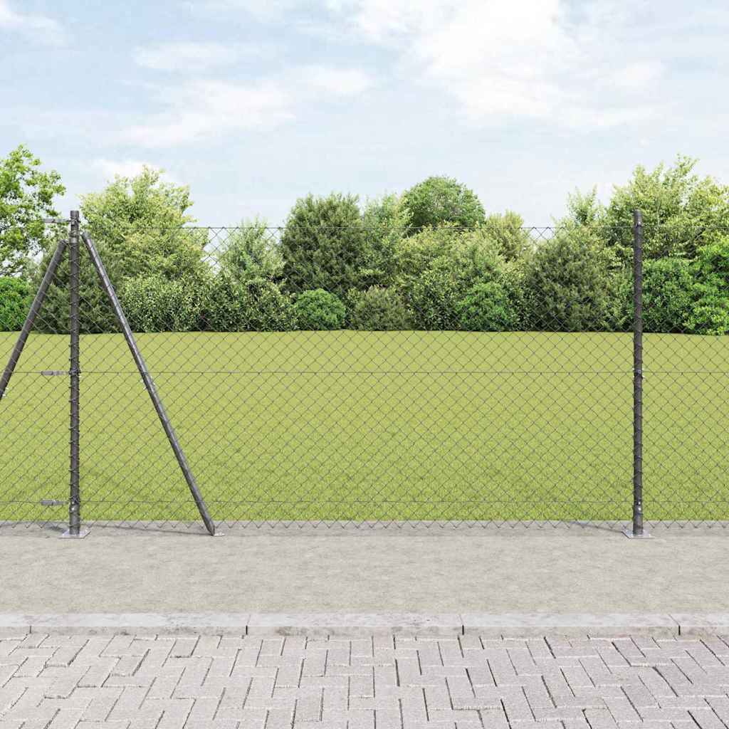 Poste para valla Vidaxl gris 10 x 1,2 m (malla 40 x 40 mm)