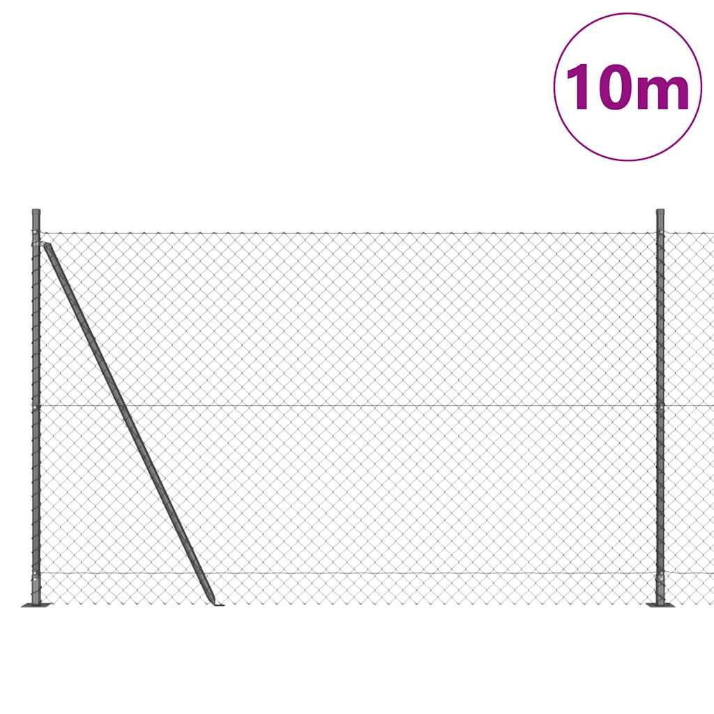 Poste para valla Vidaxl gris 10 x 1,4 m (malla 40 x 40 mm)