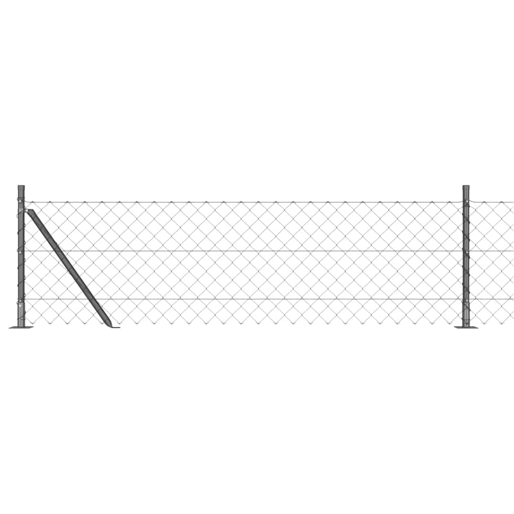 Poste para valla Vidaxl gris 10 x 0,4 m (malla 60 x 60 mm)