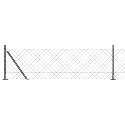 Vidaxl afrasteringspaal grijs 10 x 0,4 m (60 x 60 mm gaas)