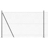 Vidaxl afrasteringspaal grijs 10 x 1,6 m (60 x 60 mm gaas)