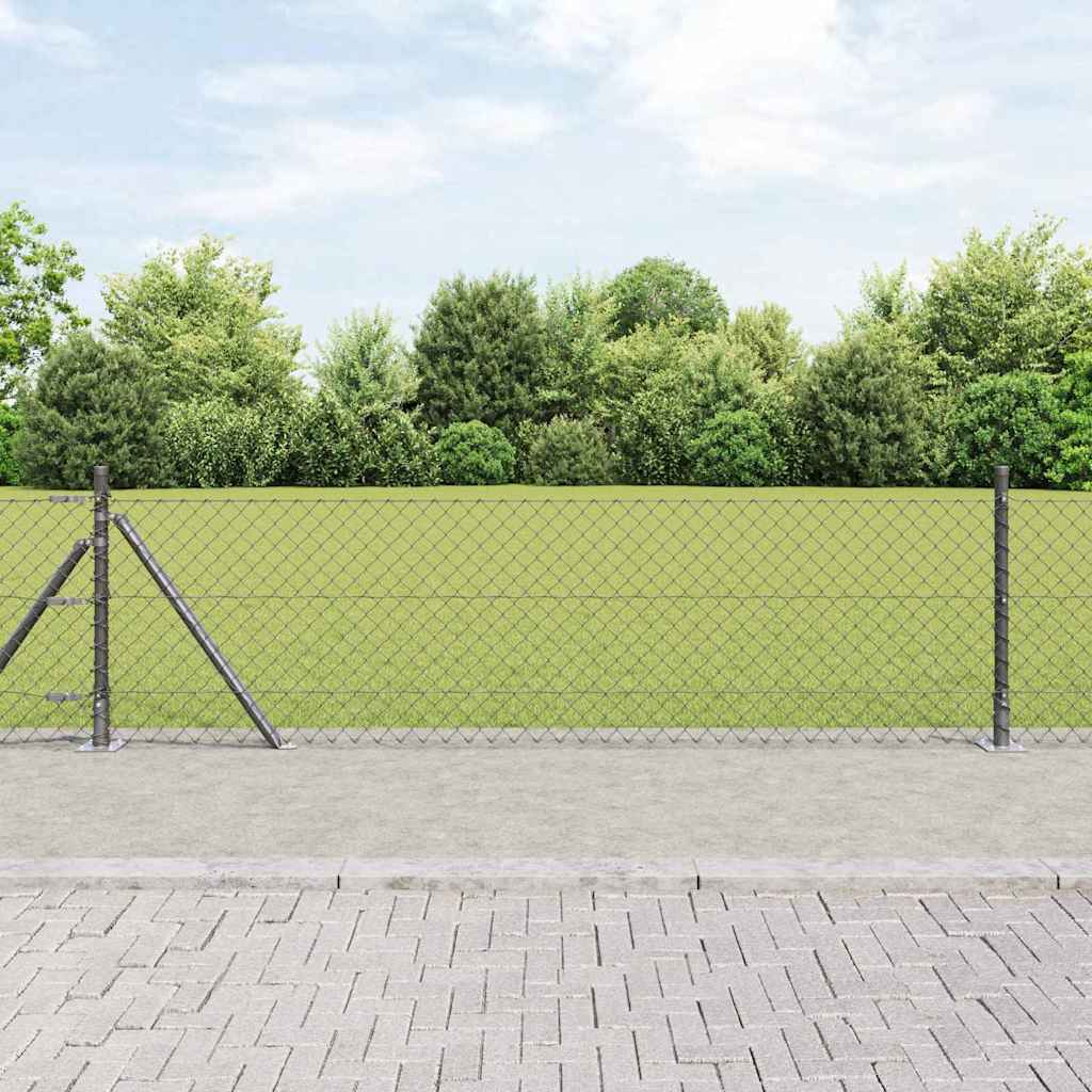 Poste para valla Vidaxl gris 25 x 0,4 m (malla 60 x 60 mm)