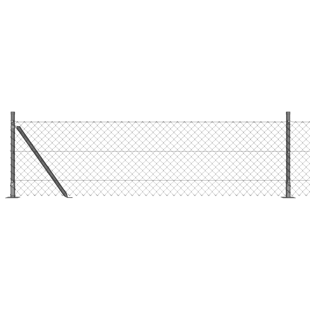 Poste para valla Vidaxl gris 25 x 0,4 m (malla 60 x 60 mm)