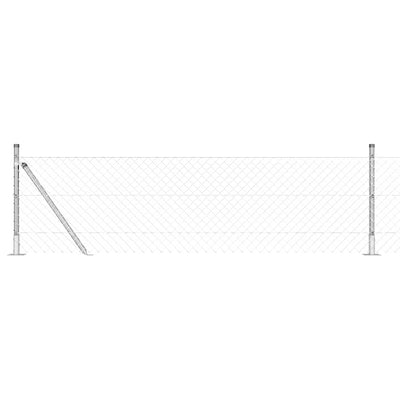 Poste para valla Vidaxl plateado 10 x 0,4 m (malla 40 x 40 mm) acero