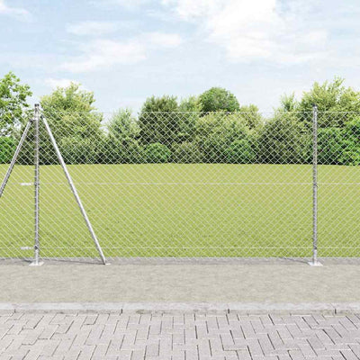 Paletto per recinzione Vidaxl argento 10 x 1,2 m (maglia 40 x 40 mm) in acciaio
