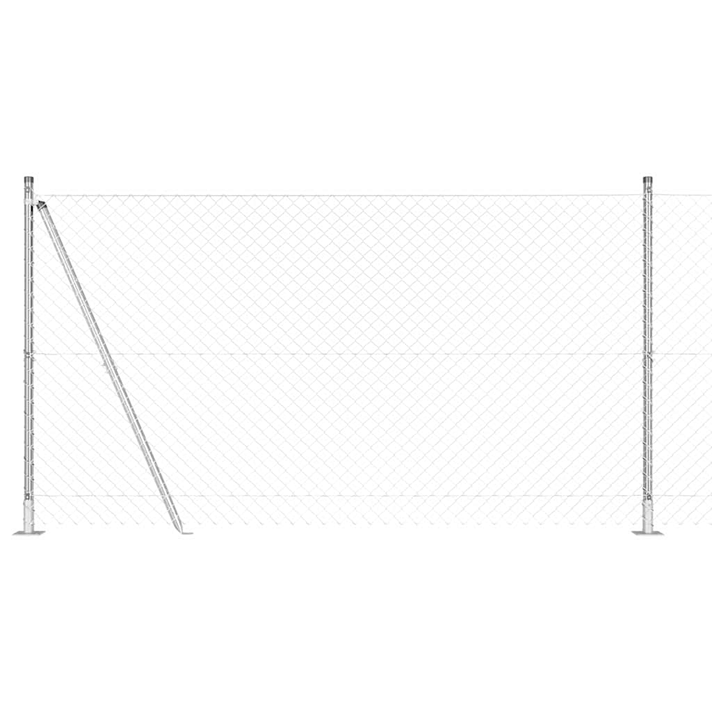 Poste para valla Vidaxl plateado 10 x 1,2 m (malla 40 x 40 mm) acero