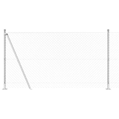 Paletto per recinzione Vidaxl argento 10 x 1,2 m (maglia 40 x 40 mm) in acciaio