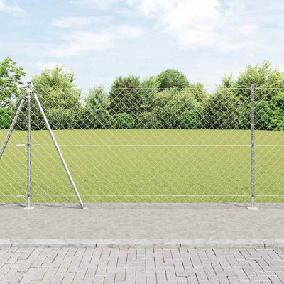 Paletto per recinzione Vidaxl argento 10 x 1,2 m (maglia 60 x 60 mm) in acciaio