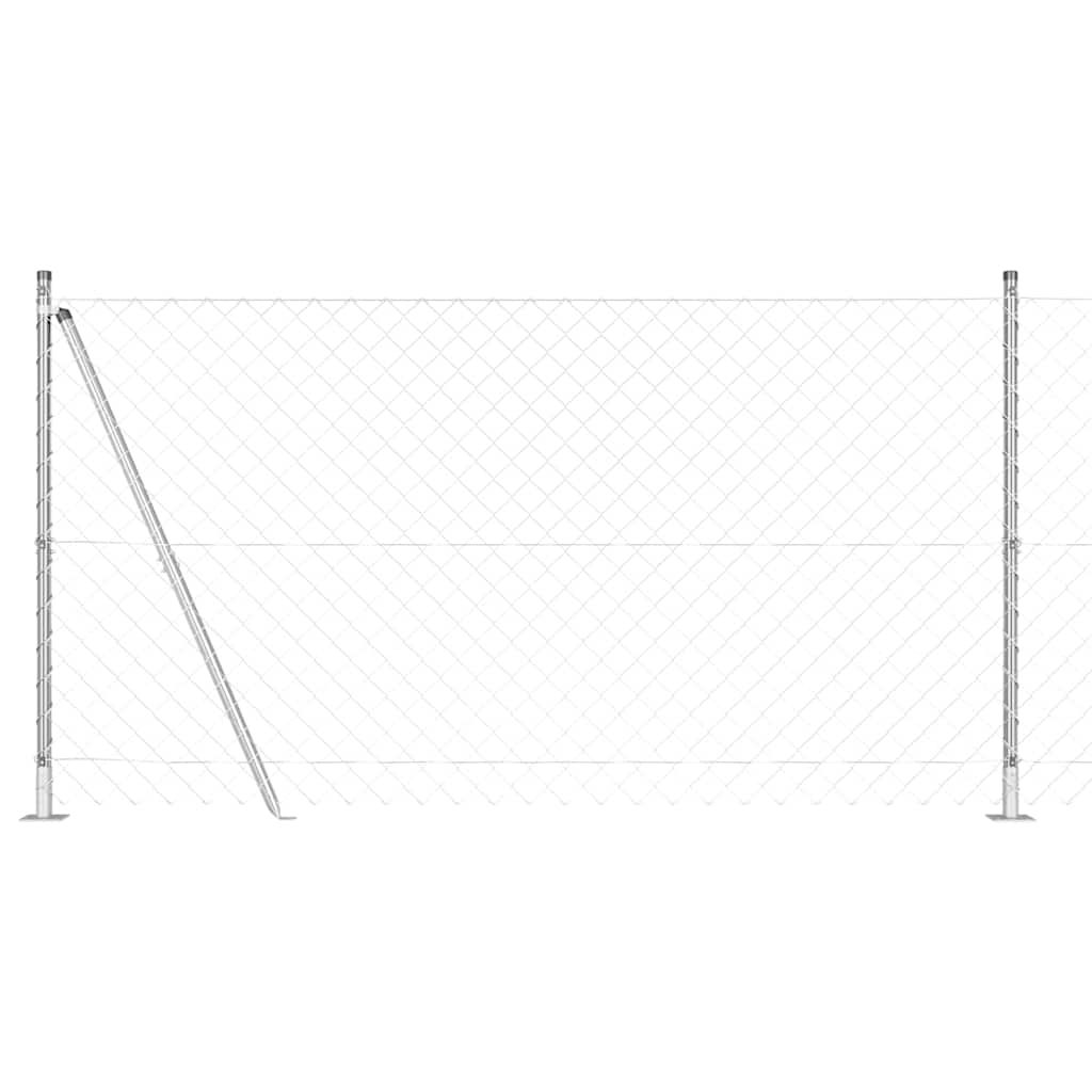 Poste para valla Vidaxl plateado 10 x 1,2 m (malla 60 x 60 mm) acero