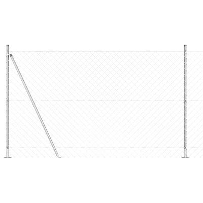 Paletto per recinzione Vidaxl argento 10 x 1,4 m (maglia 60 x 60 mm) in acciaio