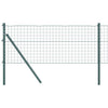 Valla vidaxxl con poste verde 0,6 x 10 m acero y PVC