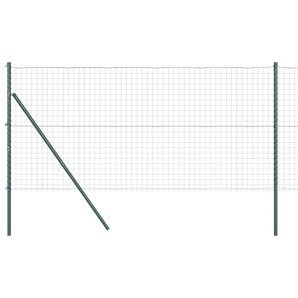 Valla vidaxxl con poste verde 1 x 10 m acero y PVC