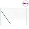 Valla vidaxxl con poste verde 1,2 x 10 m acero y PVC