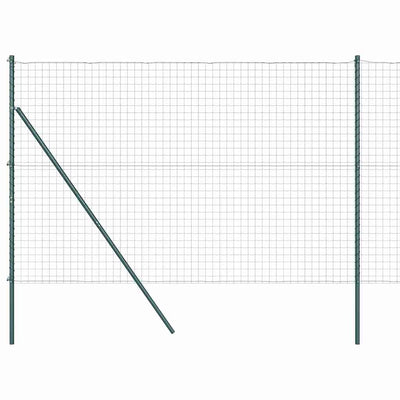 Recinzione Vidaxl con palo verde 1,5 x 10 m in acciaio e PVC