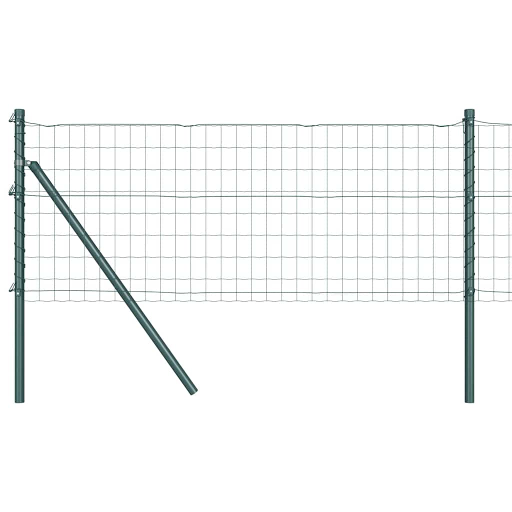 Valla vidaxxl con poste verde 0,4 x 10 m acero y PVC