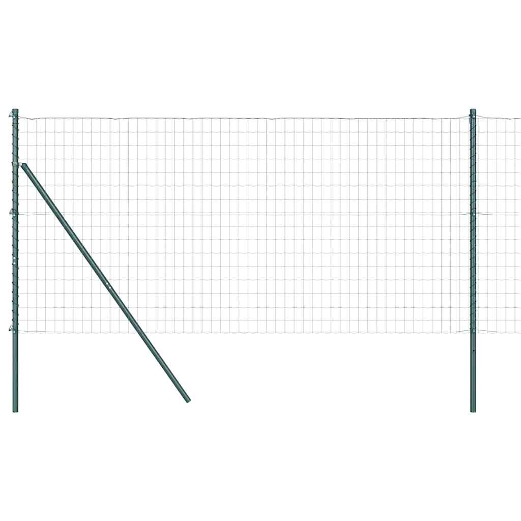 Valla vidaxxl con poste verde 1,2 x 10 m acero y PVC
