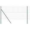 Vidaxl hek met paal groen 1,4 x 10 m staal en pvc
