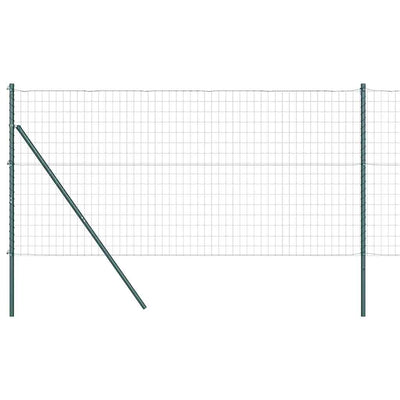 Valla vidaxxl con poste verde 1,4 x 10 m acero y PVC