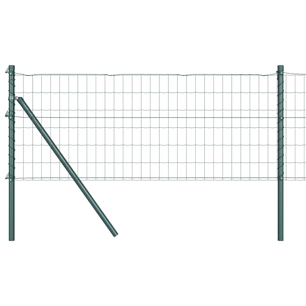 Valla vidaxl con poste verde 0,8 x 10 m acero y PVC