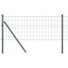 Vidaxl hek met paal groen 0,8 x 10 m staal en pvc